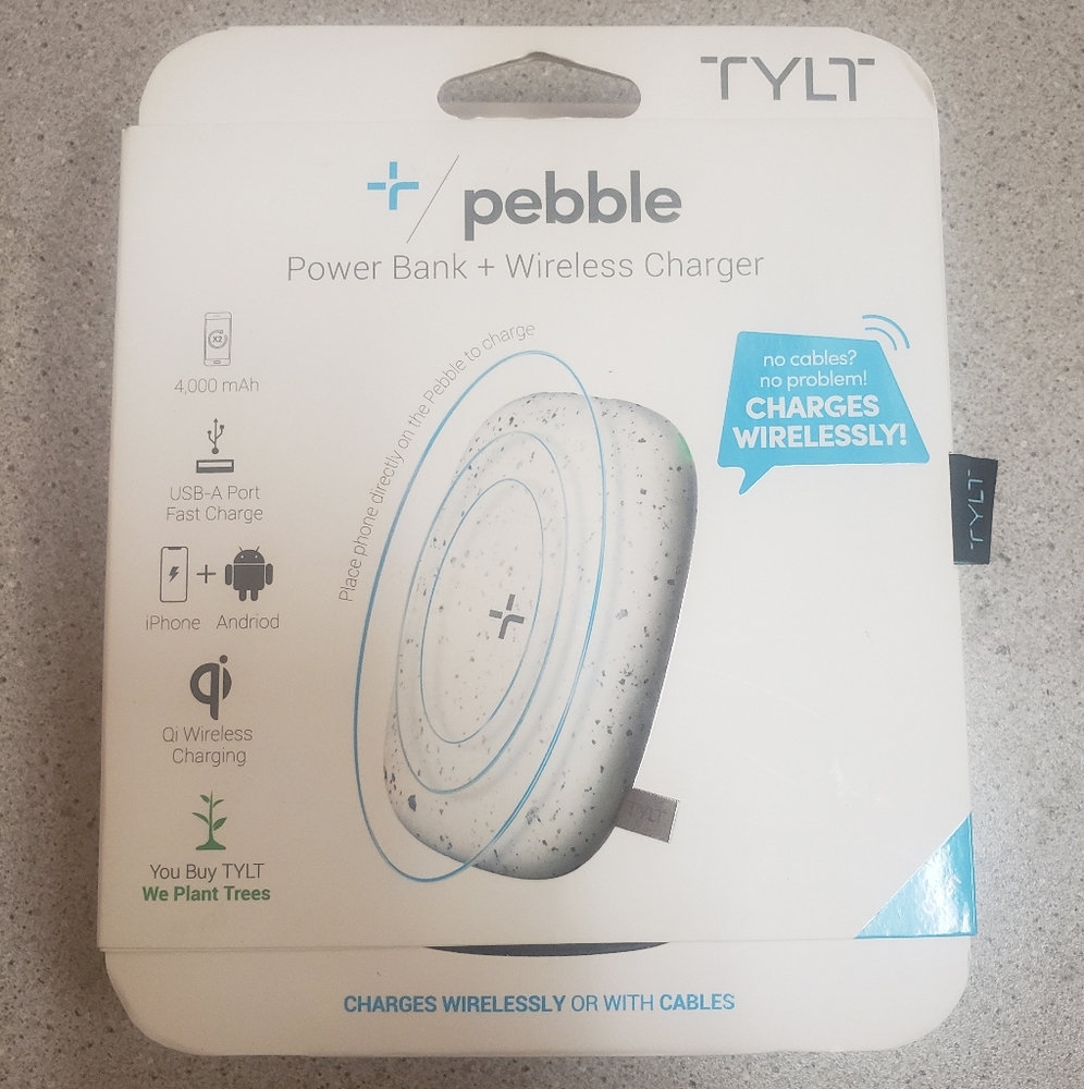 Tylt Pebble Power Bank and Wireless Charger